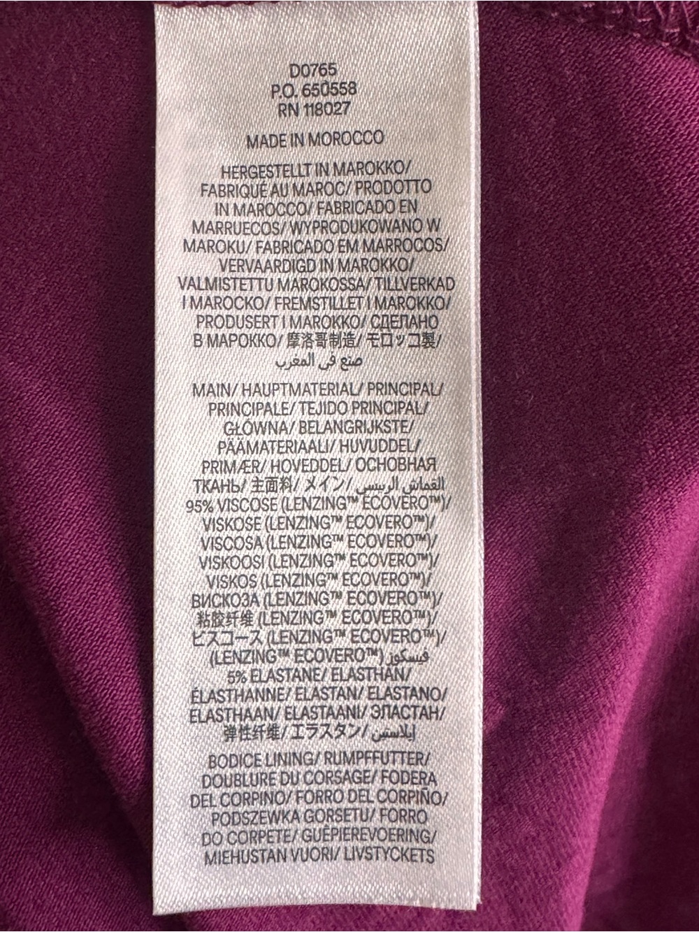 Boden Magenta Ruched V-Neck Maxi Dress Long Sleeve US 4R - Picture 5 of 7